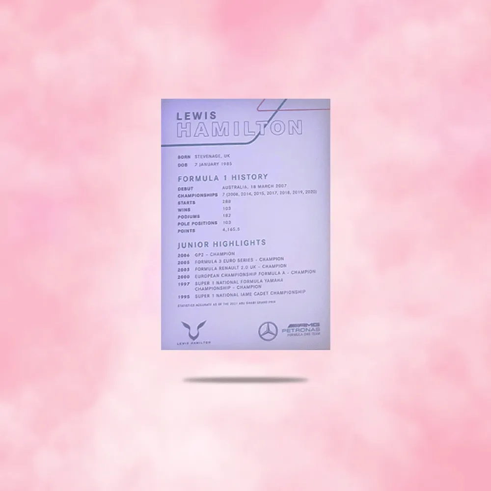 Image of Hamilton Driver Card